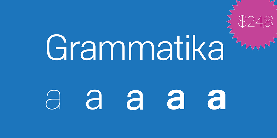 Font AS Grammatica is based on two typefaces.