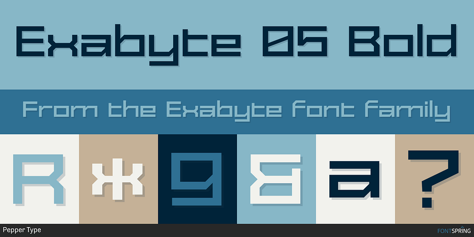 Exabyte 05 Bold Font