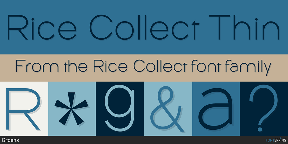 Rice Collect Thin Font