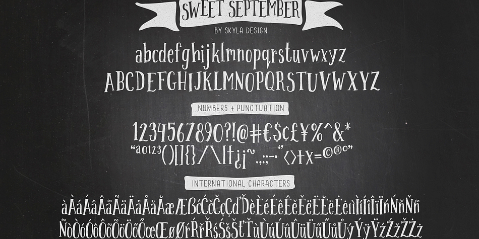 Highlighting the Sweet September font family.