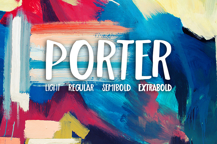 Displaying the beauty and characteristics of the Porter font family.
