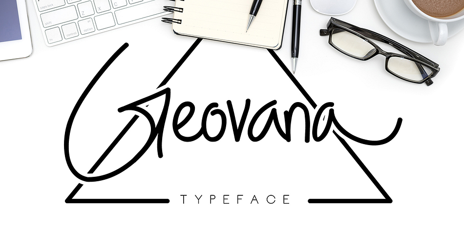 Geovana is a signature typeface inspired by classic handwriting style.