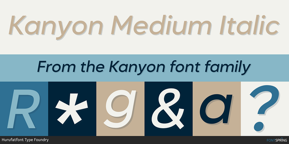 Kanyon Medium Italic Font