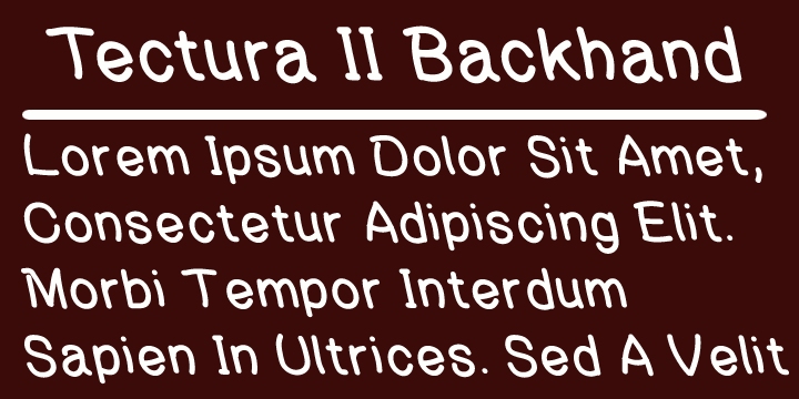 Displaying the beauty and characteristics of the Tectura II font family.