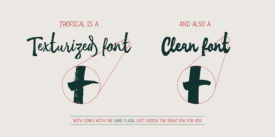 Tropical is a four font, dingbat and brush script family by Sudtipos.