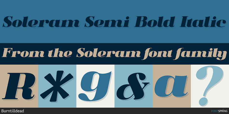 Soleram Semi Bold Italic Font