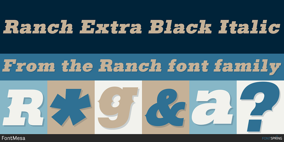 Ranch Extra Black Italic Font