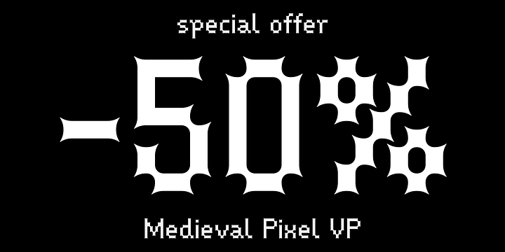Medieval Pixel VP font family by VP Type