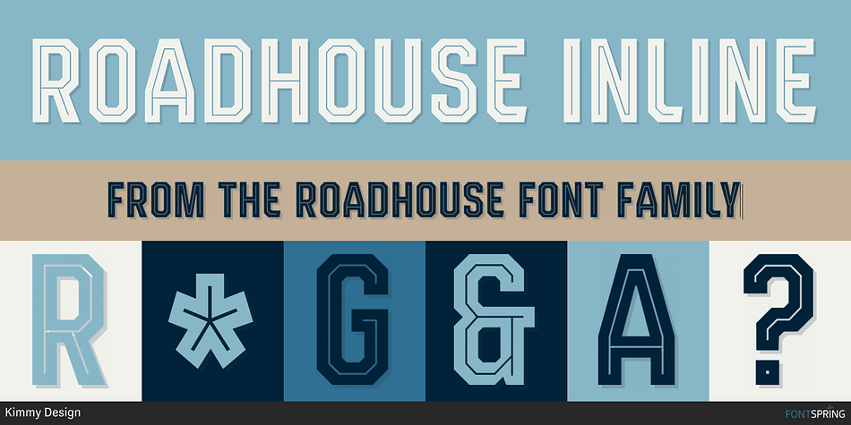 Roadhouse Inline Font