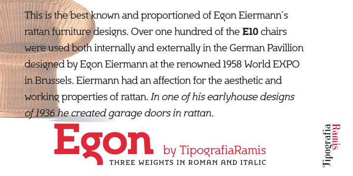 Displaying the beauty and characteristics of the Egon font family.
