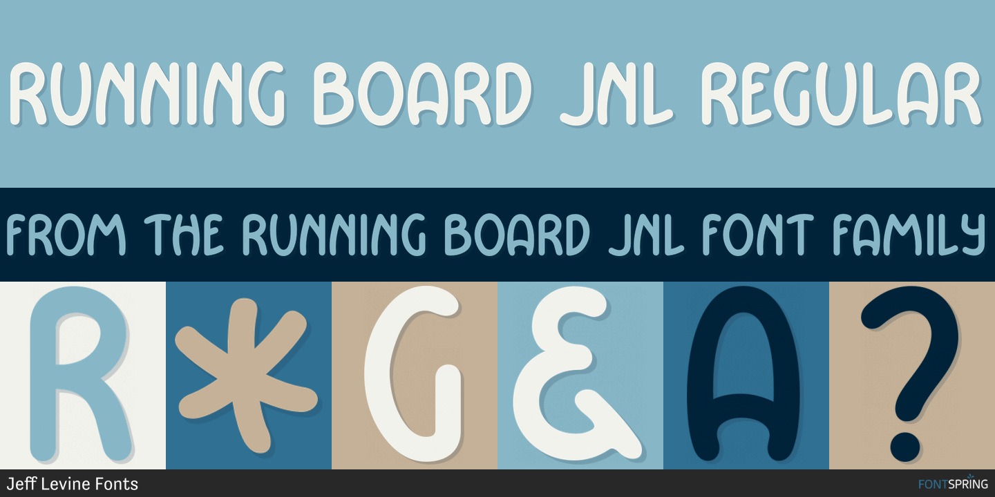 Fonts similar to Running Board JNL