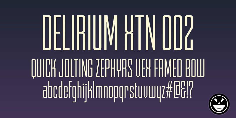 These lightweights are the perfect complement to the main fonts, allowing for a thinner version of DELIRIUM to complete your layouts without the need to go hunting for additional fonts.