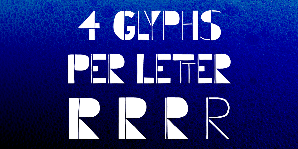Crack open your glyphs palette and choose between them all as well as a number of ligatures for more fun.