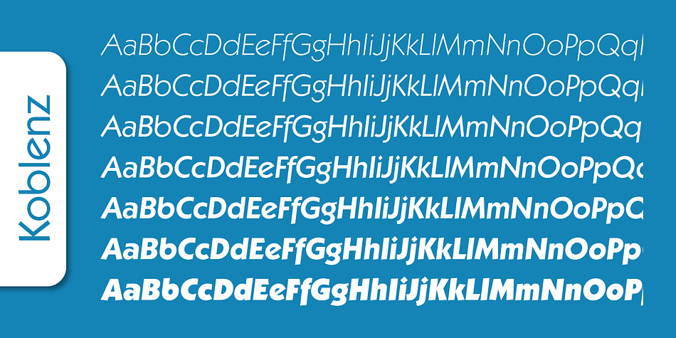 Emphasizing the popular Koblenz Serial font family.
