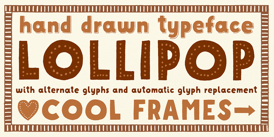 Mrs Lollipop is a hand drawn narrow typeface designed for one of our books.