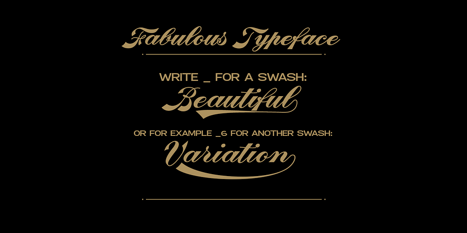The typeface also includes a white, outlined version called Fabulous Outline.