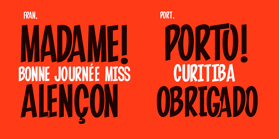 The original inspiration came from the great Latin American comic character Condorito, and resulted in a tall and thin typeface.