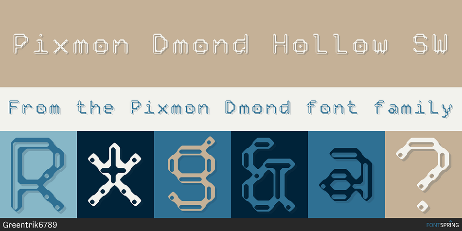 Pixmon Dmond Hollow SW Font