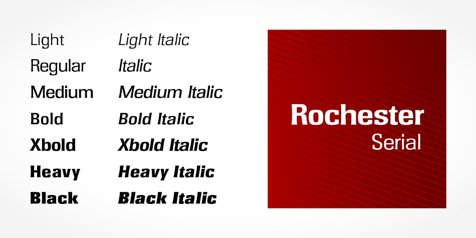 Highlighting the Rochester Serial font family.