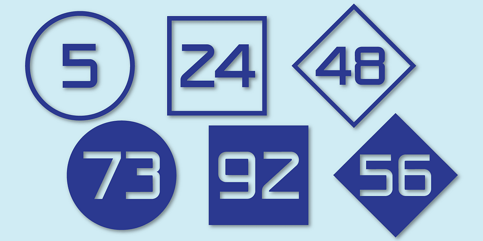 Displaying the beauty and characteristics of the Numbers Style One font family.