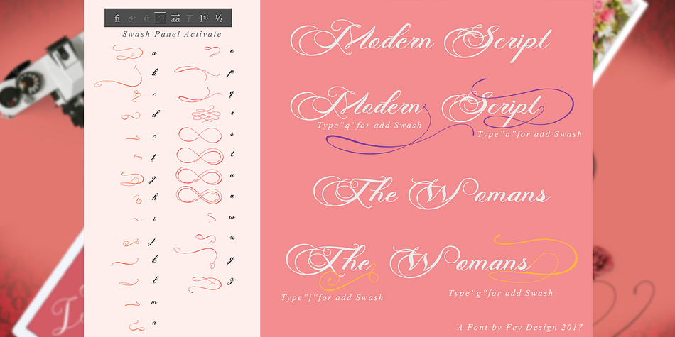 Displaying the beauty and characteristics of the Photograph font family.