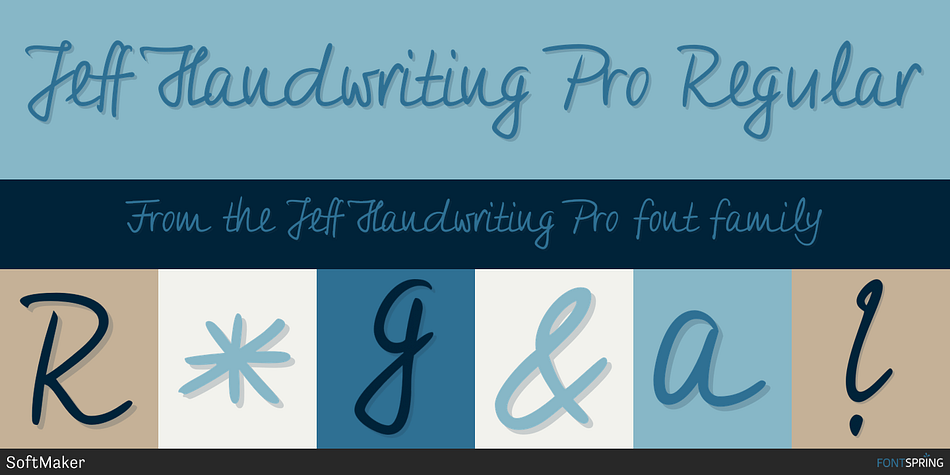 Jeff Handwriting Pro Regular Font
