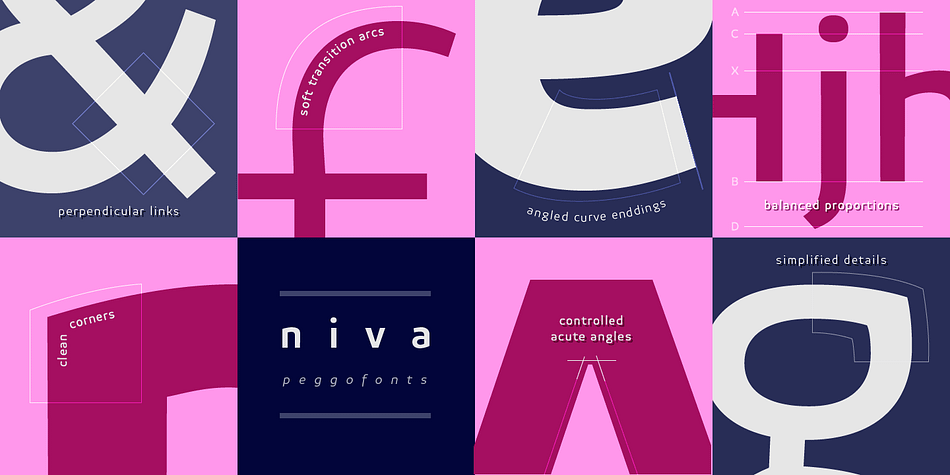 Niva font family sample image.