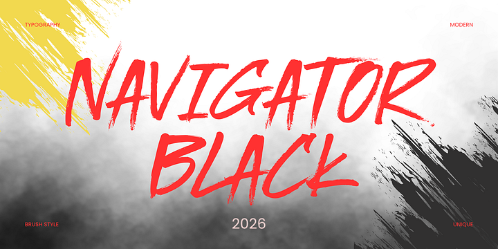 Nafigator Black font family by Gatype