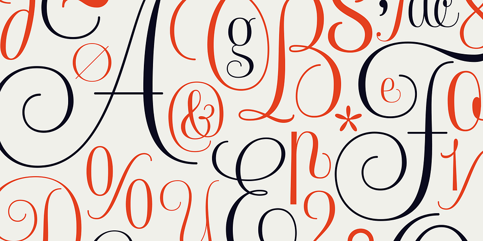 Antonietta font family sample image.