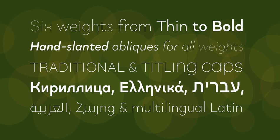 

Quinoa is display typeface by Catharsis Fonts that unites the seemingly opposed concepts of clean geometric architecture and organic humanist warmth.