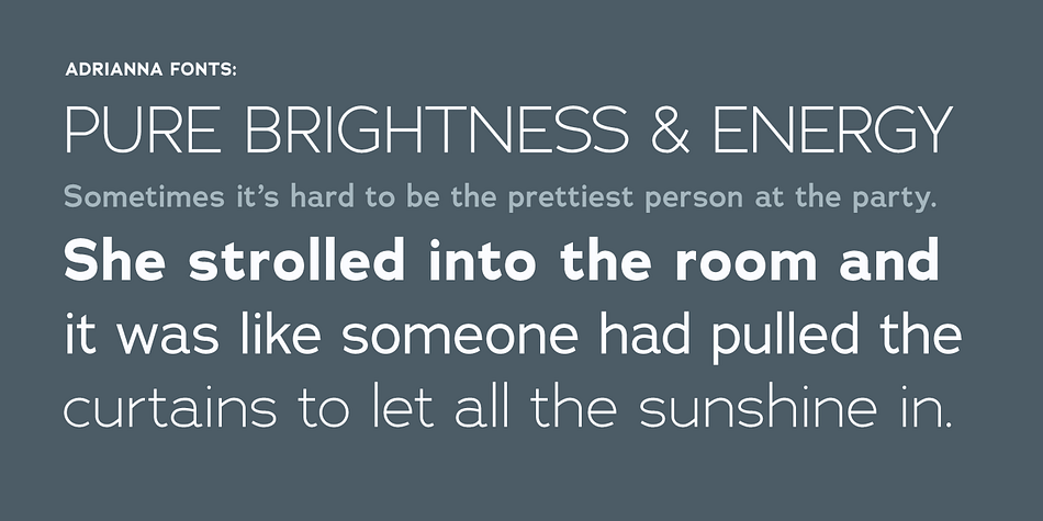 The Regular width is a plain and clear heavy-lifting font.