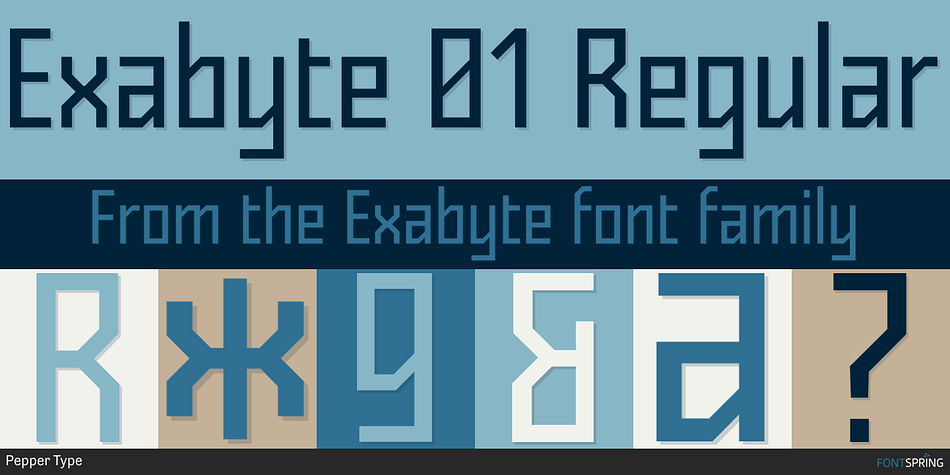 Exabyte 01 Regular Font