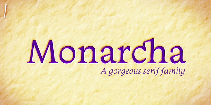 Monarcha is a type family with strong influence of the baroque style, for extended texts.