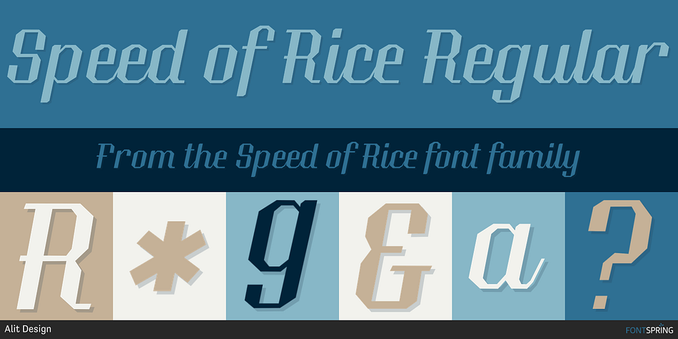 Speed of Rice Regular Font