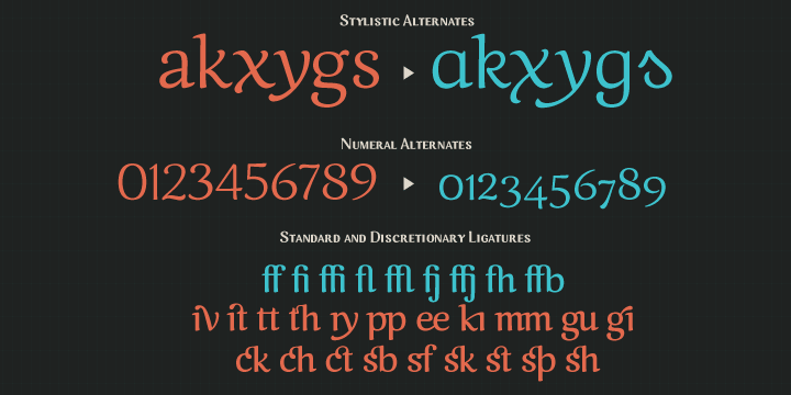 Displaying the beauty and characteristics of the Caturrita font family.