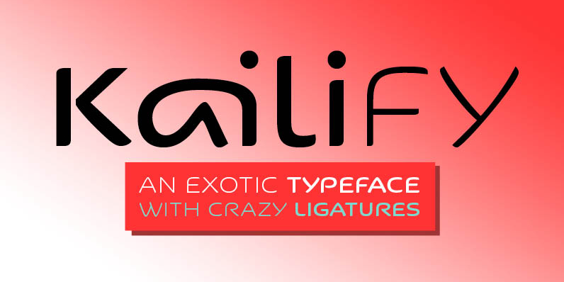 Displaying the beauty and characteristics of the Kaili FY font family.