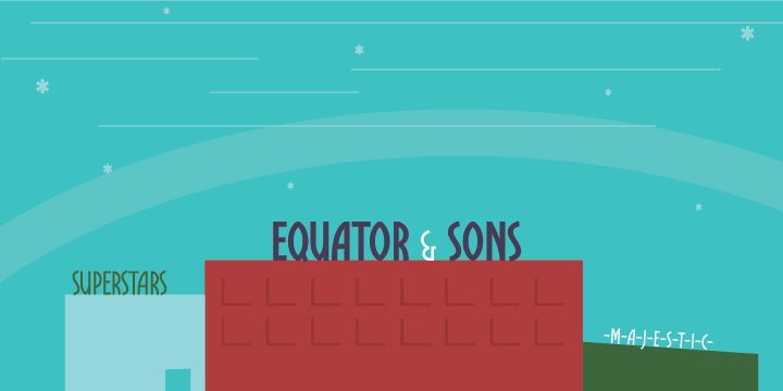 Equator font family sample image.