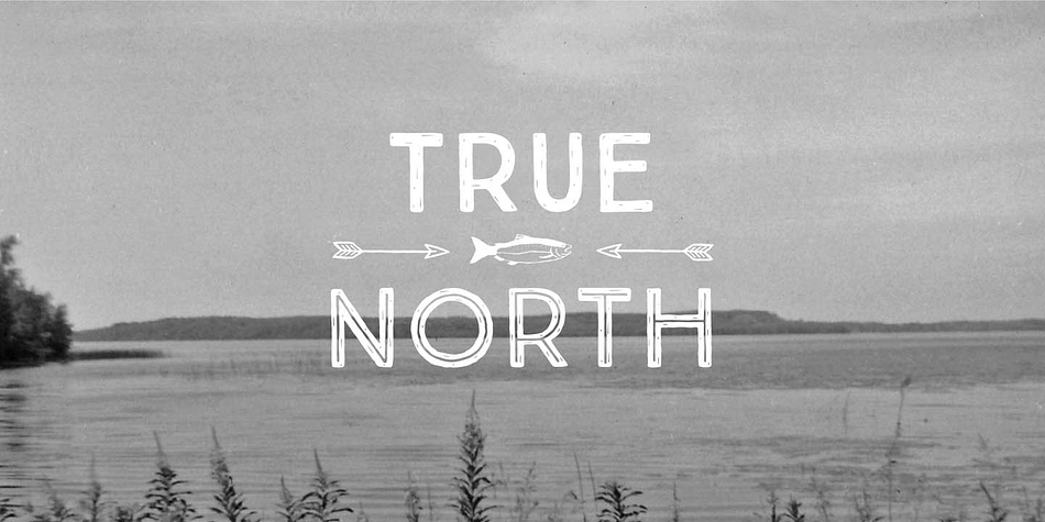 Displaying the beauty and characteristics of the True North font family.