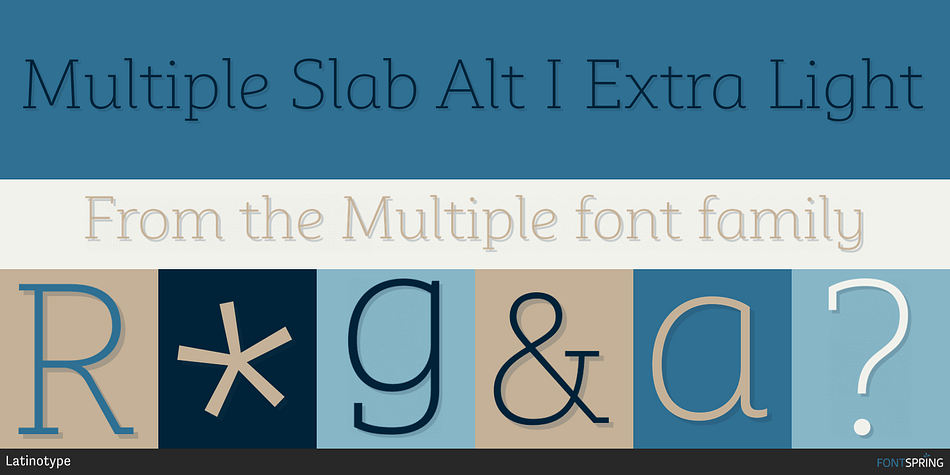 Multiple Slab Alt I Extra Light Font