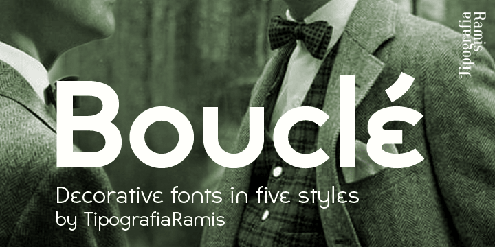 Displaying the beauty and characteristics of the Boucle font family.