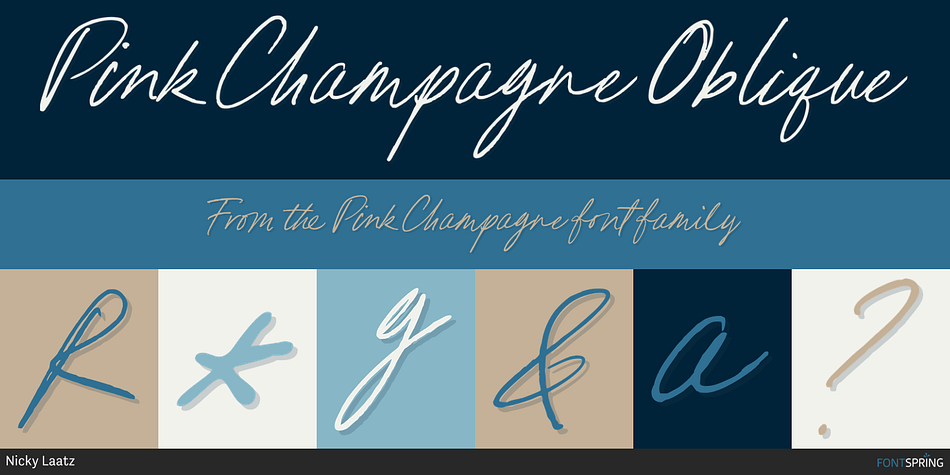 Pink Champagne Oblique Font