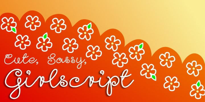 Based on the popular Girltalk font, cute, cheeky Girlscript, was specially designed for the young-teen market.