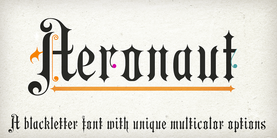 A Neogothic typeface that radiates trendy ease and allows bi-color compositions.