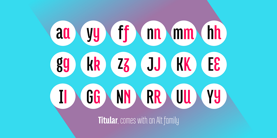 Titular font family example.