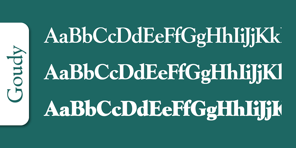 Emphasizing the popular Goudy Serial font family.