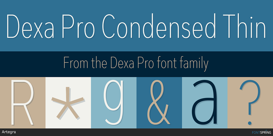 Dexa Pro Condensed Thin Font