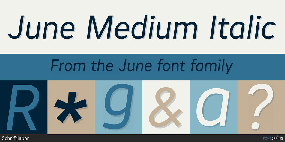 June Medium Italic Font