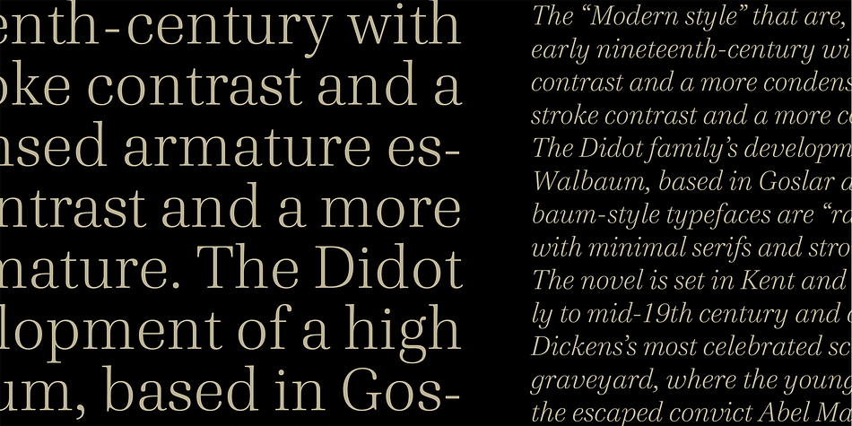 Cardillac Text font family sample image.