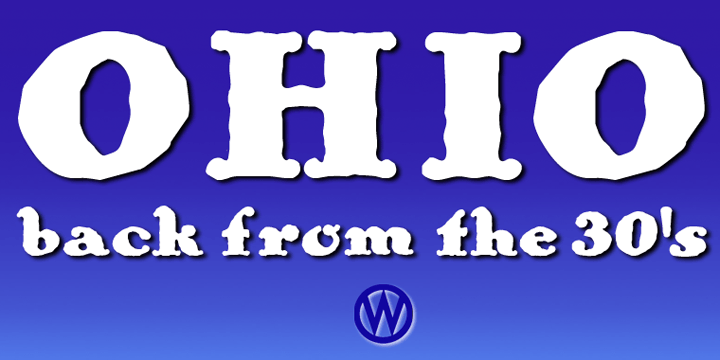 »OHIO« is a rough headline type in the tradition of Louis Oppenheimer.