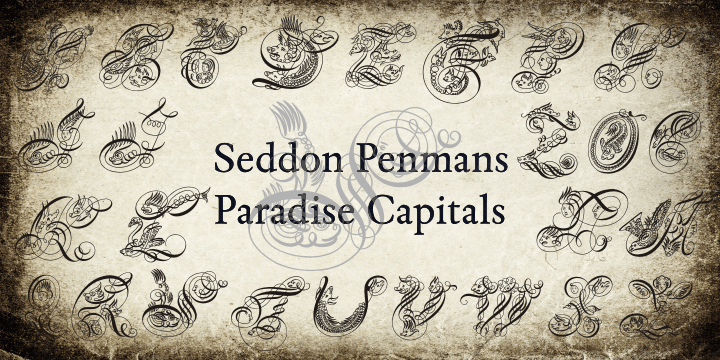 Displaying the beauty and characteristics of the SeddonPenmansParadiseCapitals font family.